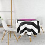 Kalp Desenli Dijital Baskılı Yuvarlak Masa Örtüsü - Çap 140cm Realhomes