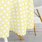 Sarı Renkli Özel Tasarım Dijital Baskılı Yuvarlak Masa Örtüsü - Çap 140cm Realhomes