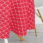 - MasaYuv-556-Gorsel3 - Realhomes Kırmızı Renkli Özel Tasarım Dijital Baskılı Yuvarlak Masa Örtüsü - Çap 140cm Realhomes