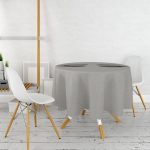 - MasaYuv-569-Gorsel2 - Realhomes Modern Kirpik Dijital Baskılı Yuvarlak Masa Örtüsü - Çap 140cm Realhomes