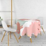 - MasaYuv-5742-Gorsel2 - Realhomes  Realhomes Özel Tasarımlı Renkli Yuvarlak Masa Örtüsü - Çap 140cm Realhomes