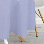 - MasaYuv-5747-Gorsel3 - Realhomes  Karolina Mavisi Zeminli Sonsuz Kelebek Desenli Modern Yuvarlak Masa Örtüsü - Çap 140cm Realhomes