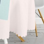 - MasaYuv-5776-Gorsel3 - Realhomes Pembe Zeminde Gül Motifli Bohemian Yuvarlak Masa Örtüsü - Çap 140cm Realhomes