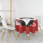 Suşi Yiyen Japon Kız Motifli Modern Yuvarlak Masa Örtüsü - Çap 140cm Realhomes