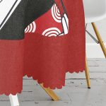 Suşi Yiyen Japon Kız Motifli Modern Yuvarlak Masa Örtüsü - Çap 140cm Realhomes