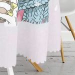 Fashion Girl Dijital Baskılı Modern Yuvarlak Masa Örtüsü - Çap 140cm Realhomes