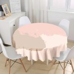 Realhomes Dijital Baskılı Özel Renkli Yuvarlak Masa Örtüsü - Çap 140cm Realhomes