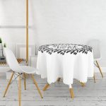 Home Sweet Home Dijital Baskılı Yuvarlak Masa Örtüsü - Çap 140cm Realhomes