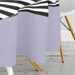 Modern Yuvarlak Siyah Beyaz Tribal Desenli Özel Baskılı Yuvarlak Masa Örtüsü - Çap 140cm Realhomes