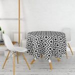 Realhomes Dijital Baskılı Modern Yuvarlak Masa Örtüsü - Çap 140cm Realhomes