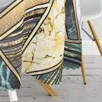 - MasaYuv-6035-Gorsel3 - Realhomes Modern Gold Detaylı Özel Tasarım Yuvarlak Masa Örtüsü - Çap 140cm Realhomes