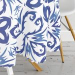 - MasaYuv-6068-Gorsel3 - Realhomes  Mavi Beyaz Seramik Damask Özel Tasarım Yuvarlak Masa Örtüsü - Çap 140cm Realhomes
