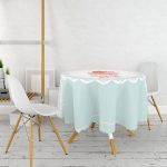 Cup Cake Dijital Baskılı Yuvarlak Masa Örtüsü - Çap 140cm Realhomes