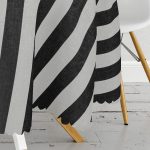 - MasaYuv-6755-Gorsel3 - Realhomes  Realhomes Gri Siyah Düz Çizgi Baskılı Özel Tasarım Yuvarlak Masa Örtüsü - Çap 140cm Realhomes