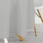 - MasaYuv-6756-Gorsel3 - Realhomes Gri Zeminde Geometrik Geyik Çizimli Modern Yuvarlak Masa Örtüsü - Çap 140cm Realhomes