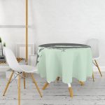 - MasaYuv-7002-Gorsel2 - Realhomes  Çift Renkli Modern Motifli Dijital Baskılı Modern Yuvarlak Masa Örtüsü - Çap 140cm Realhomes