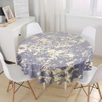 Koyu Renkli Gradyan Desenli Dijital Baskılı Modern Yuvarlak Masa Örtüsü - Çap 140cm Realhomes