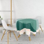 Renkli Dağ Motifli Dijital Baskılı Modern Yuvarlak Masa Örtüsü - Çap 140cm Realhomes