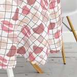 - MasaYuv-7035-Gorsel3 - Realhomes Renkli Bohem Zeminli Kare Çizgiler Dijital Baskılı Modern Yuvarlak Masa Örtüsü - Çap 140cm Realhomes