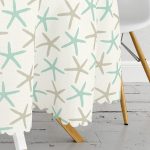 - MasaYuv-7038-Gorsel3 - Realhomes Vizon Zeminde Deniz Yıldızı Motifli Dijital Baskılı Modern Yuvarlak Masa Örtüsü - Çap 140cm Realhomes