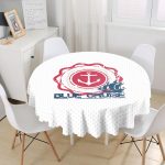 Çapa Desen Dijital Baskılı Yuvarlak Masa Örtüsü - Çap 140cm Realhomes