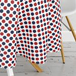 Bordo Lacıvert Puantiyeli Dijital Baskılı Modern Yuvarlak Masa Örtüsü - Çap 140cm Realhomes