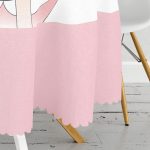 Fashion Girl Dijital Baskılı Modern Yuvarlak Masa Örtüsü - Çap 140cm Realhomes