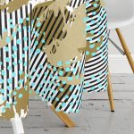 - MasaYuv-7181-Gorsel3 - Realhomes Renkli Zemin Uzerinde Onedraw Çizimli Dijital Baskılı Modern Yuvarlak Masa Örtüsü - Çap 140cm Realhomes