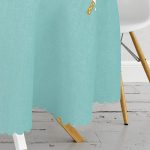 Renkli Zeminde Sincap Desenli Dijital Baskılı Modern Yuvarlak Masa Örtüsü - Çap 140cm Realhomes