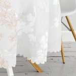 Renkli Zeminli Sarmaşık Desenli Dijital Baskılı Modern Yuvarlak Masa Örtüsü - Çap 140cm Realhomes