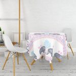 Modern Fil Desen Dijital Baskılı Modern Yuvarlak Masa Örtüsü - Çap 140cm Realhomes