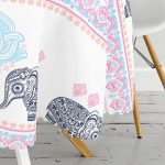 Modern Fil Desen Dijital Baskılı Modern Yuvarlak Masa Örtüsü - Çap 140cm Realhomes