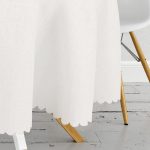 - MasaYuv-7388-Gorsel3 - Realhomes  Renkli Zemin Üzerinde Onedraw Çizimli Oval Desenli Modern Yuvarlak Masa Örtüsü - Çap 140cm Realhomes