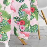 Flamingo Desen Dijital Baskılı Modern Yuvarlak Masa Örtüsü - Çap 140cm Realhomes