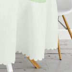 Renkli Zeminde Yaprak Motifli Dijital Baskılı Modern Yuvarlak Masa Örtüsü - Çap 140cm Realhomes