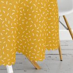 Renkli Zeminli Geometrik Desen Dijital Baskılı Modern Yuvarlak Masa Örtüsü - Çap 140cm Realhomes