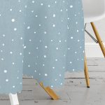 - MasaYuv-7505-Gorsel3 - Realhomes  Renkli Zeminli Beyaz Puantiyeli Dijital Baskılı Modern Yuvarlak Masa Örtüsü - Çap 140cm Realhomes