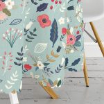 - MasaYuv-7536-Gorsel3 - Realhomes  Rengarenk Zeminli Rengarenk Çiçek Desenli Dijital Baskılı Modern Yuvarlak Masa Örtüsü - Çap 140cm Realhomes