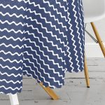 Lacivert Zemin Üzerinde Çapa Çizimli Dijital Baskılı Modern Yuvarlak Masa Örtüsü - Çap 140cm Realhomes