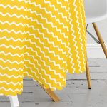 Sarı Zemin Üzerinde Çapa Çizimli Dijital Baskılı Modern Yuvarlak Masa Örtüsü - Çap 140cm Realhomes