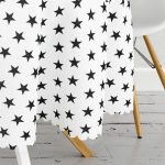Modern Yıldız Desenli Özel Tasarım Yuvarlak Masa Örtüsü - Çap 140cm Realhomes