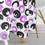 Beyaz Zeminli Renkli Yuvarlak Desenli Dijital Baskılı Modern Yuvarlak Masa Örtüsü - Çap 140cm Realhomes