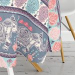 - MasaYuv-774-Gorsel3 - Realhomes Modern Fil Desen Dijital Baskılı Yuvarlak Masa Örtüsü - Çap 140cm Realhomes