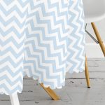 Modern Zigzag Desen Dijital Baskılı Yuvarlak Masa Örtüsü - Çap 140cm Realhomes