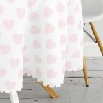 - MasaYuv-783-Gorsel3 - Realhomes  Kalp Desen Dijital Baskılı Yuvarlak Masa Örtüsü - Çap 140cm Realhomes