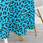 Renkli Zemin Üzerinde Modern Puantiye Desenli Dijital Baskılı Modern Yuvarlak Masa Örtüsü - Çap 140cm Realhomes