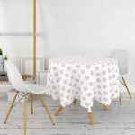 - MasaYuv-788-Gorsel2 - Realhomes  Kalp Desen Dijital Baskılı Yuvarlak Masa Örtüsü - Çap 140cm Realhomes