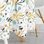 Beyaz Zemin Üzerinde Pastel Rengarenk Çiçek Desenli Modern Yuvarlak Masa Örtüsü - Çap 140cm Realhomes