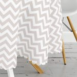 Vizon Zigzag Desenli Özel Tasarım Dijital Baskılı Yuvarlak Masa Örtüsü - Çap 140cm Realhomes