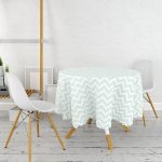 Modern Zigzag Dijital Baskılı Yuvarlak Masa Örtüsü - Çap 140cm Realhomes